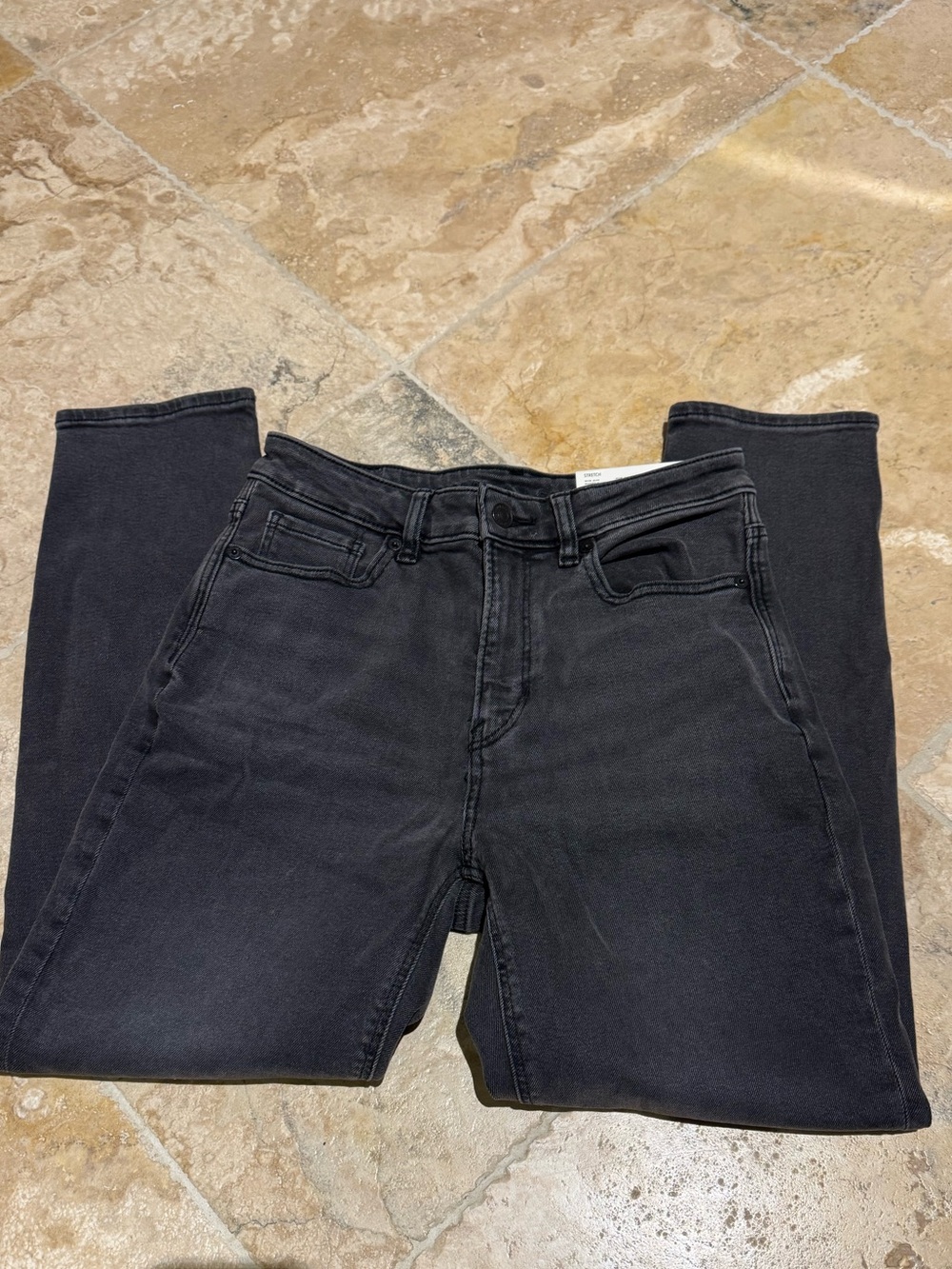 dark american eagle mom jeans